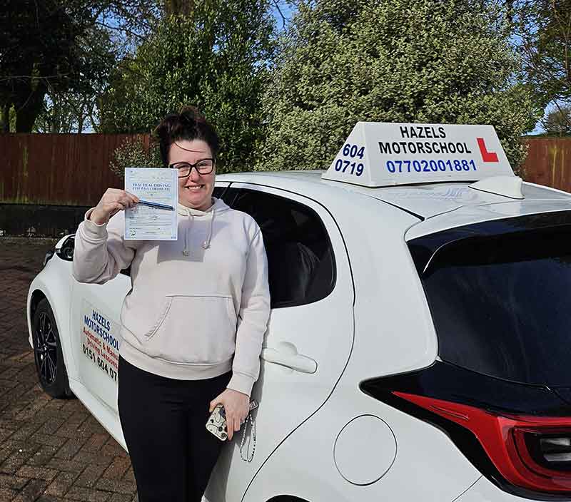 Driving Test Pass at Wallasey for Amanda Caldwell - Hazels Motorschool